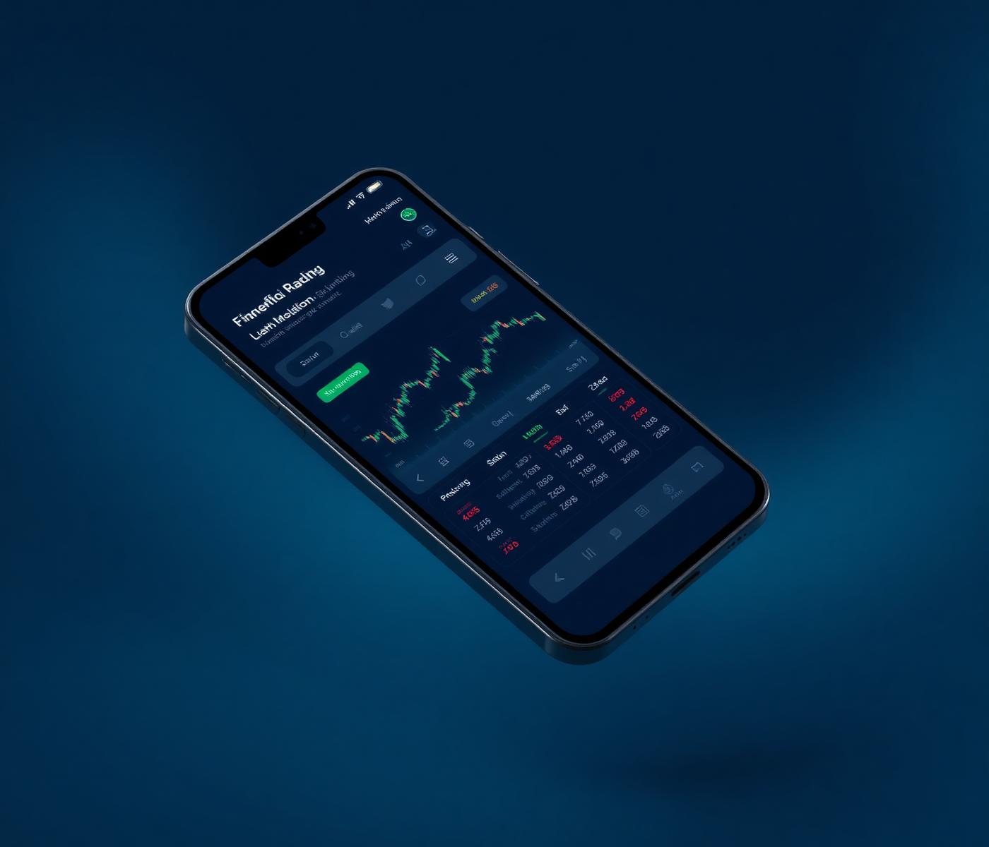 QashPlus app dashboard mockup showing live trading charts